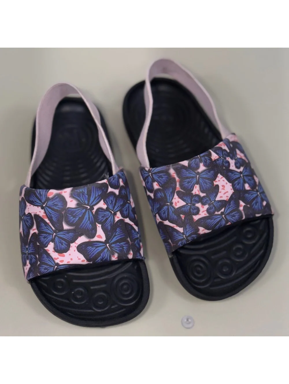 Nike Sunray Adjust 5 Toddler Sandals Blue Butterfly Print Size 9C